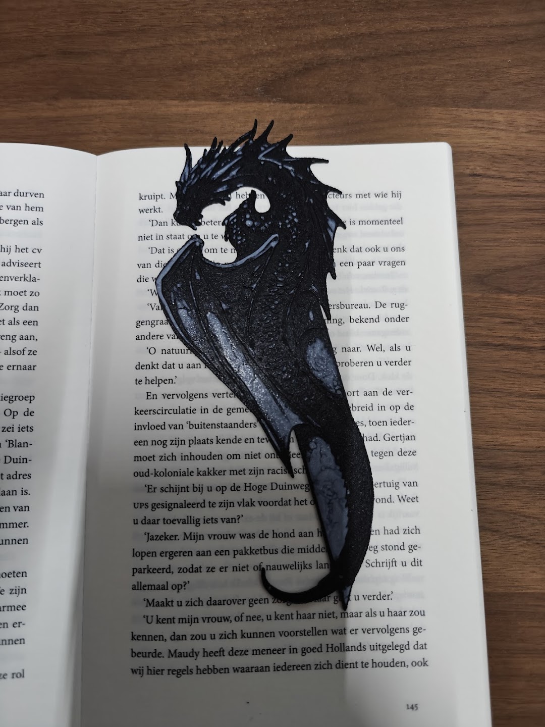 Boekenlegger - Wyvern v1 - (black-white) - 4n8e3d