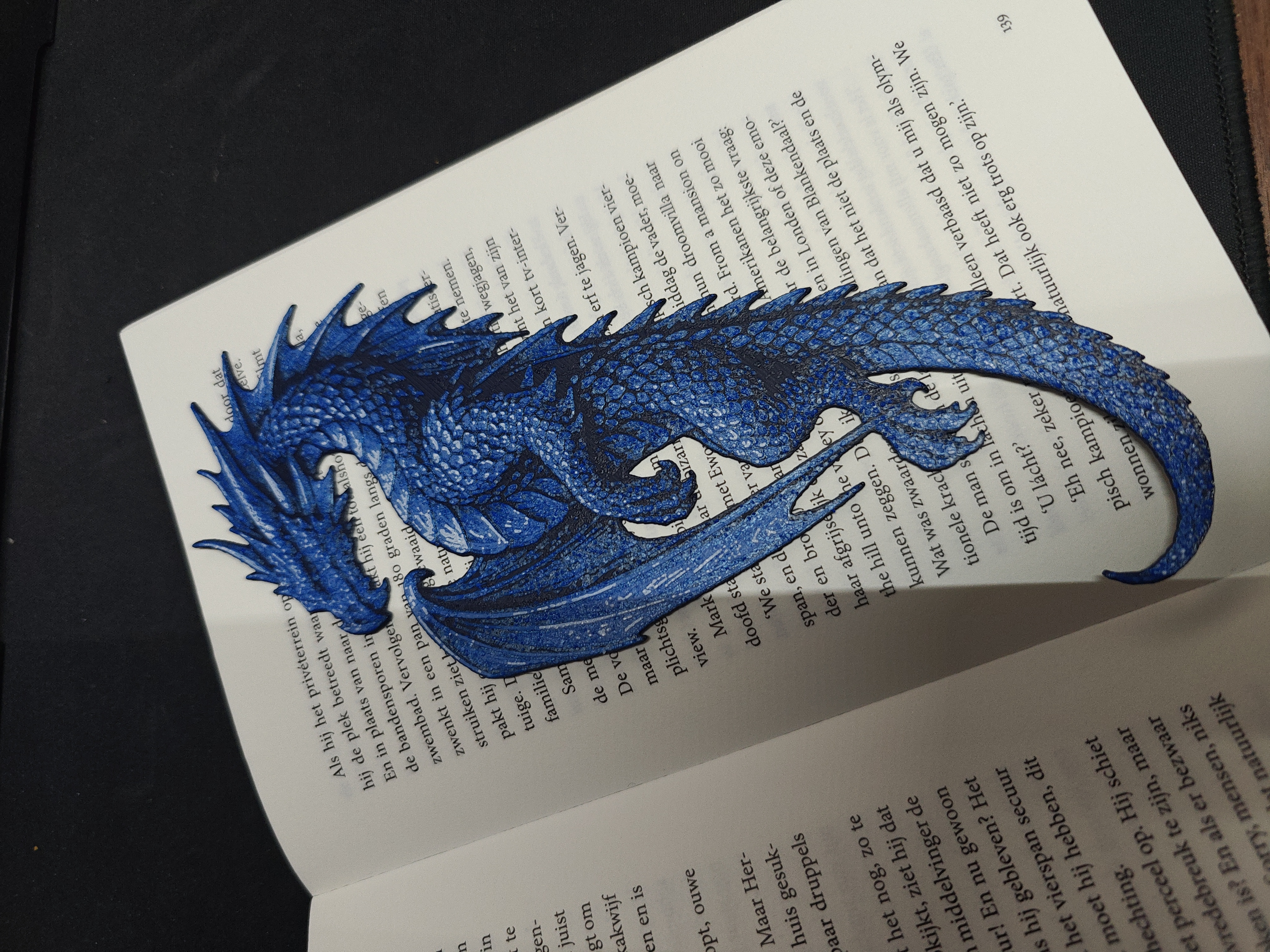 Bookmark - Dragon - Midnight Blue