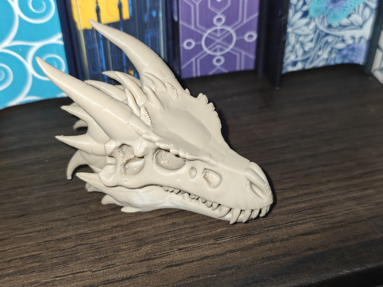 Dragon skull - (burly wood) - 8cm - 6g7t9z - rechtsvoor.jpg